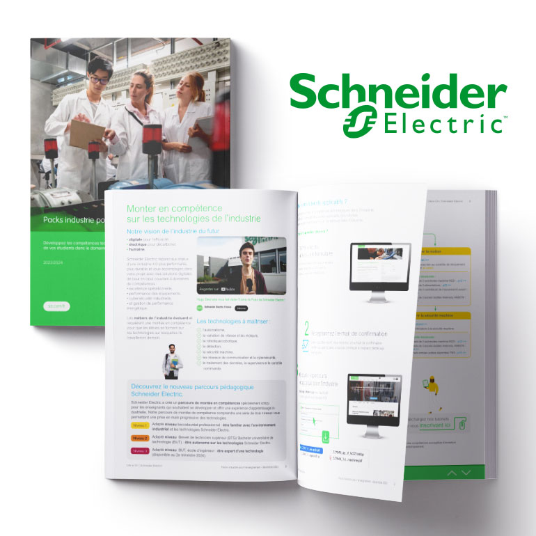 Création brochure pédagogique pour Schneider Electric